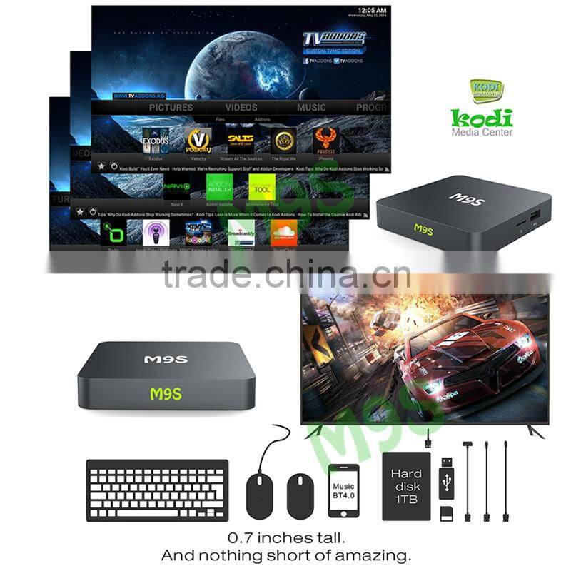 2016 New Arrival Dragonworth M9S S905 1G 8G tv box Android5.1 WIFI 2.4G Bluetooth