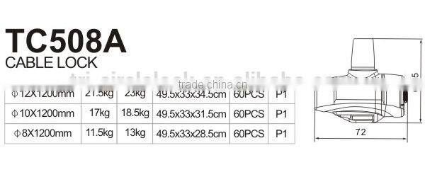 High Quality Tri-Circle Cable Locks TC508A