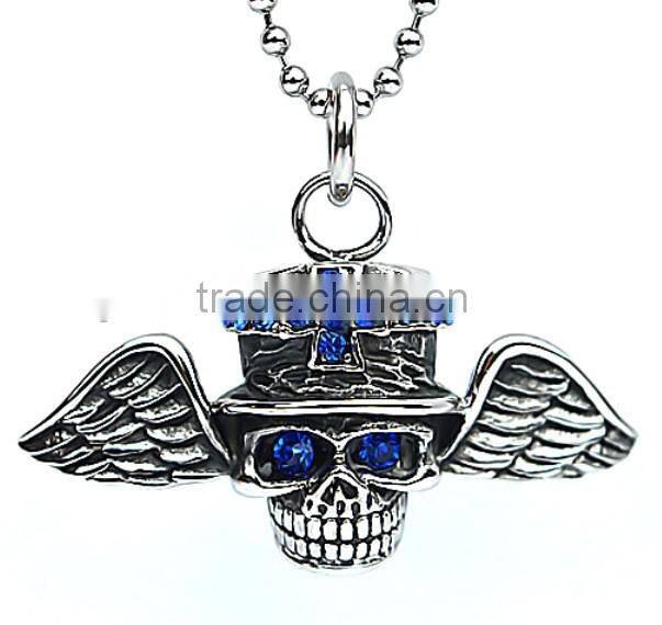 china factory american flag mask face skull pendants necklaces, best seller stainless steel casting skull biker pendants (HS-84)