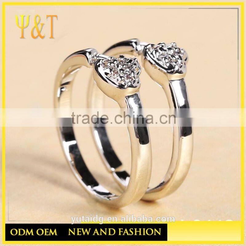 Jingli Jewelry Fancy Crystal Couple Ring (YJ-442)