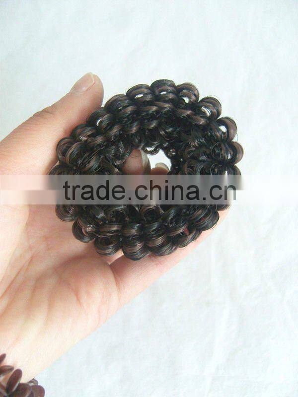 High quality synthetic black and brown deep wavy hair weave