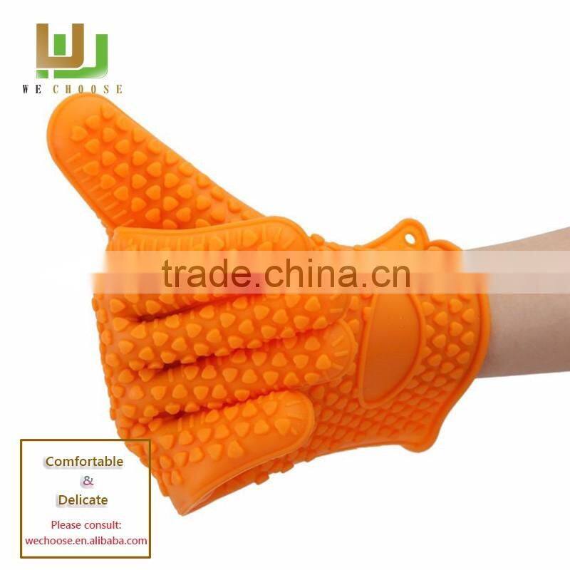 Highly Appreciated silicone heat resistant gloves non-stick bbq silicone gloves