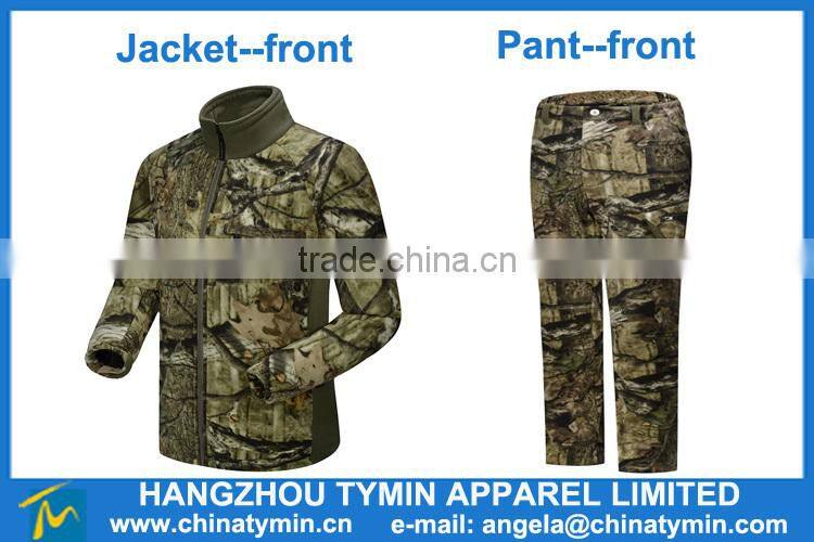 unisex camouflage hunting jacket and pants hunting suit