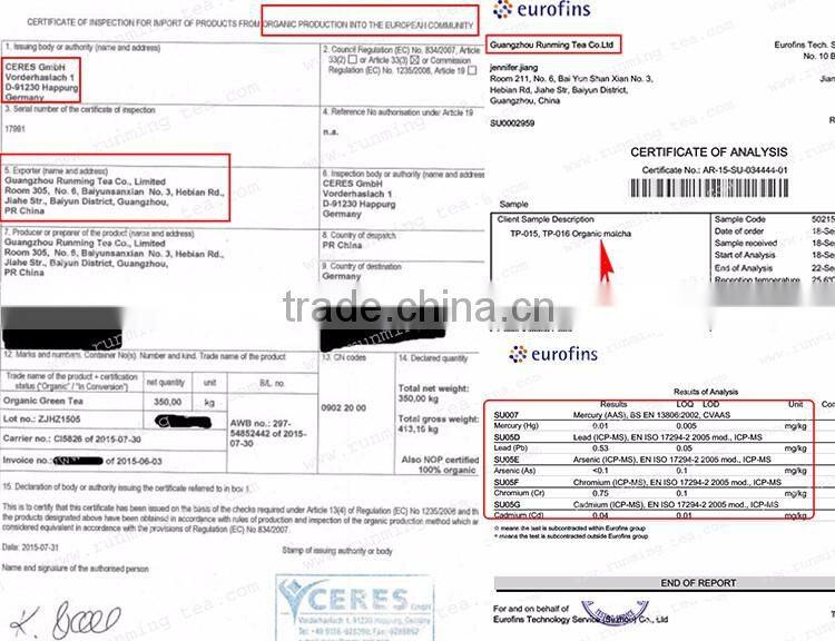 Matcha Green Tea Powder Supplement Packaging Matcha Pouch