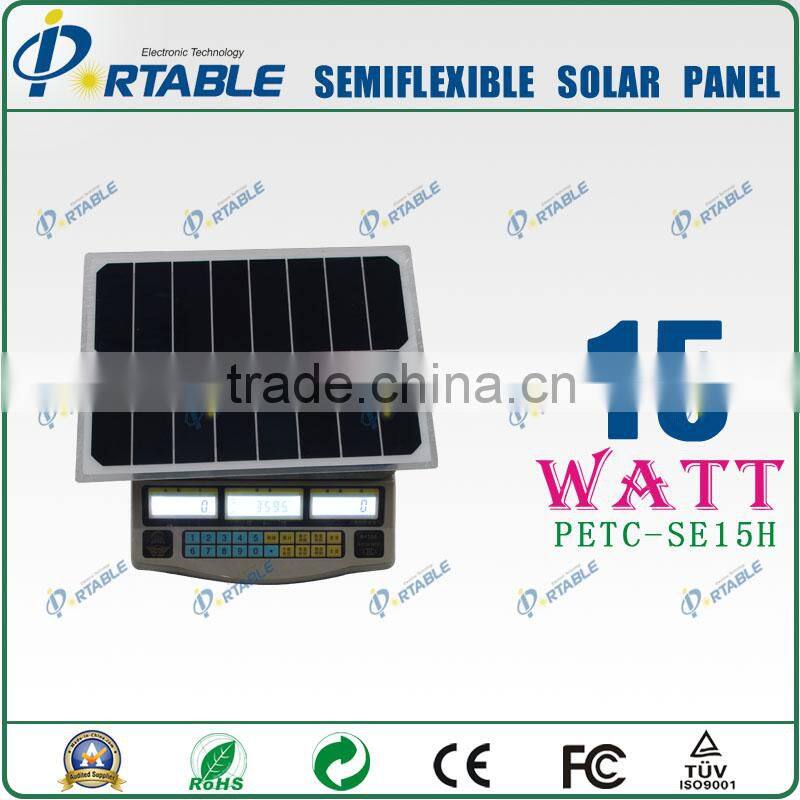 15w PET semi flexible solar panel high quality import solar panels