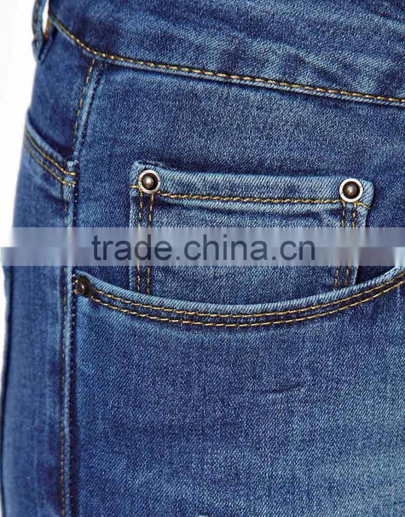 Supersoft High Waisted Ultra Skinny Jeans In Mid Stonewash women denim jeans pants (LOTX108)