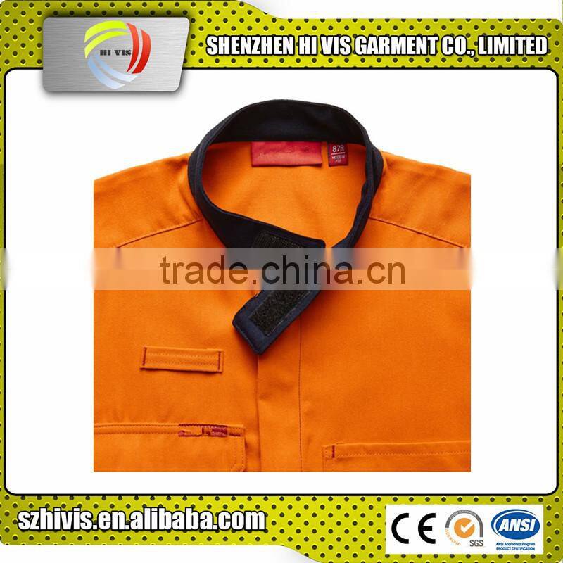 hi vis yellow navy Custom embroidered reflective protective oil resistant coverall