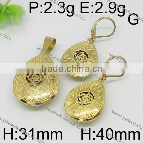 Powell wholesale popular china suppliers dubai gold jewelry earring jewelry set