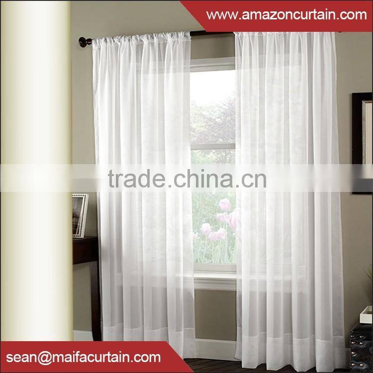 2016 newest curtain design100% polyester sheer raw silk fabric for curtains