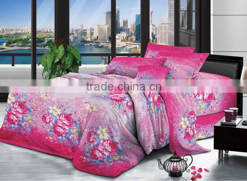 100% brushed polyester printed fabric for making bed sheets