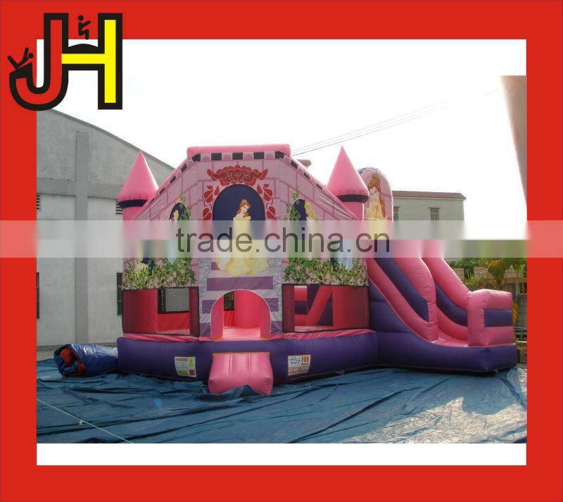 2016 Commercial Princess Inflatable Bouncy Castle With Slide