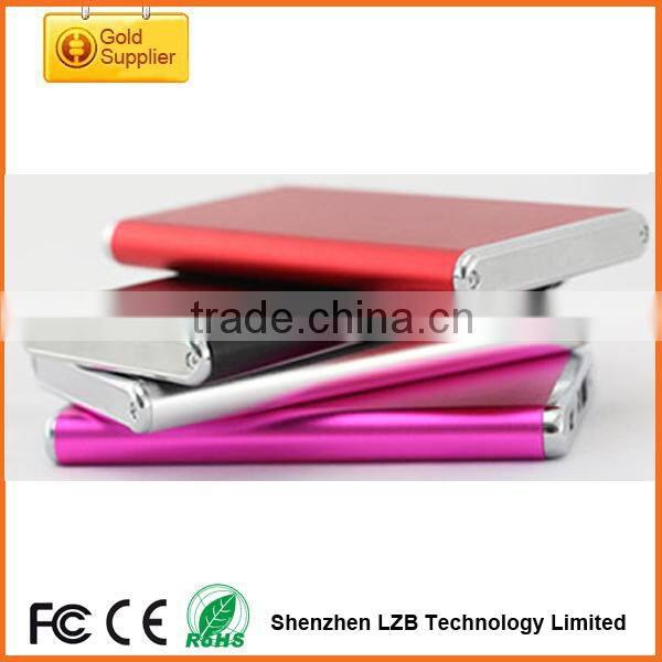 universal portable mobile charger,ultra slim USB power bank,external battery charging station