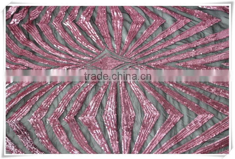 Nylon Spandex Lycra shiny colorful sequin textiles fabric Sequin girl Dress Fabric