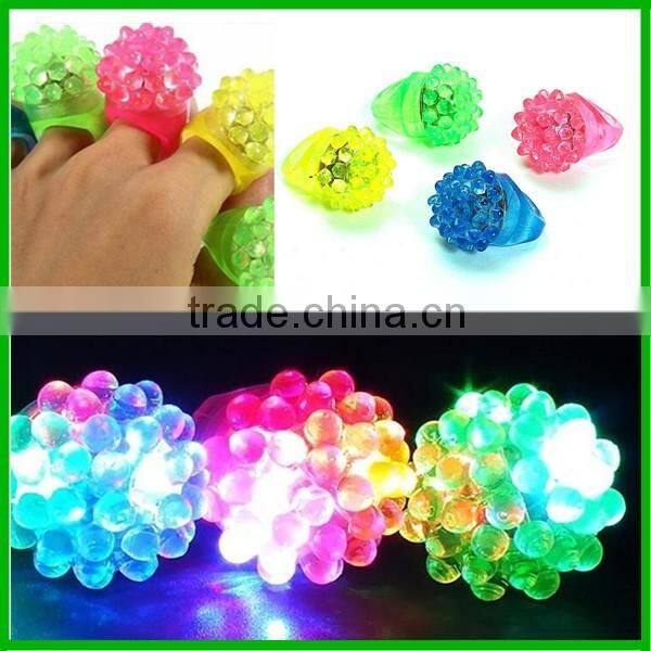 Colour changing party flashing light rings led jelly finger ring