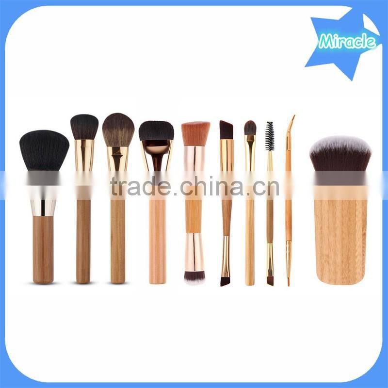 10pcs soft bamboo makeup brushes private label brand connections free samples professional makeup case