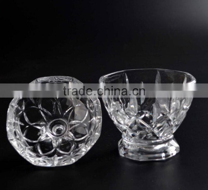Decorative Embossed GLASS CANDY JAR wholesale