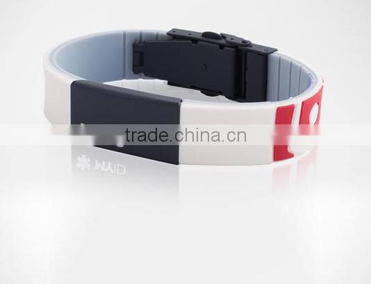Promotional eco-friendly wristband custom silicone id bracelets for men