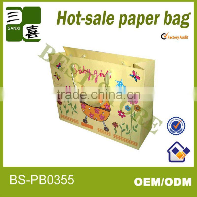 hot sale bling bling kraft lovely kids decorate gift paper favor bag