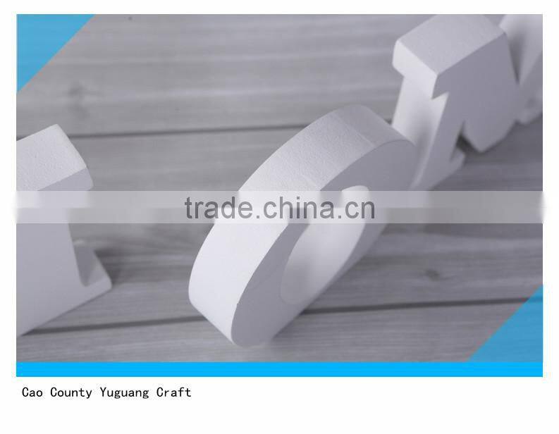 white MDF letter HOME decorative wood letter