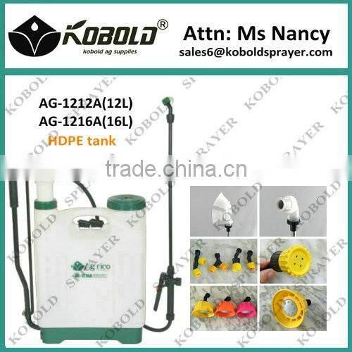 (AG-1220A) 20L/5gallon knapsack manual pump sprayer for garden use