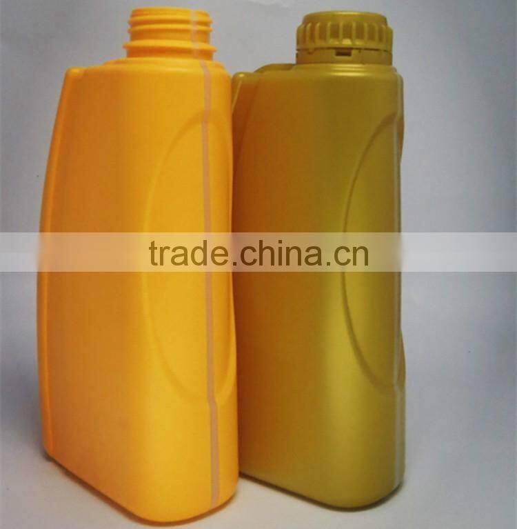 1 Liter gold and yellow engine oil plastic bottle lubricating oil bottle