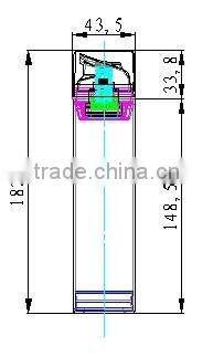 30ml amber airless bottle/pp plastic pump bottle