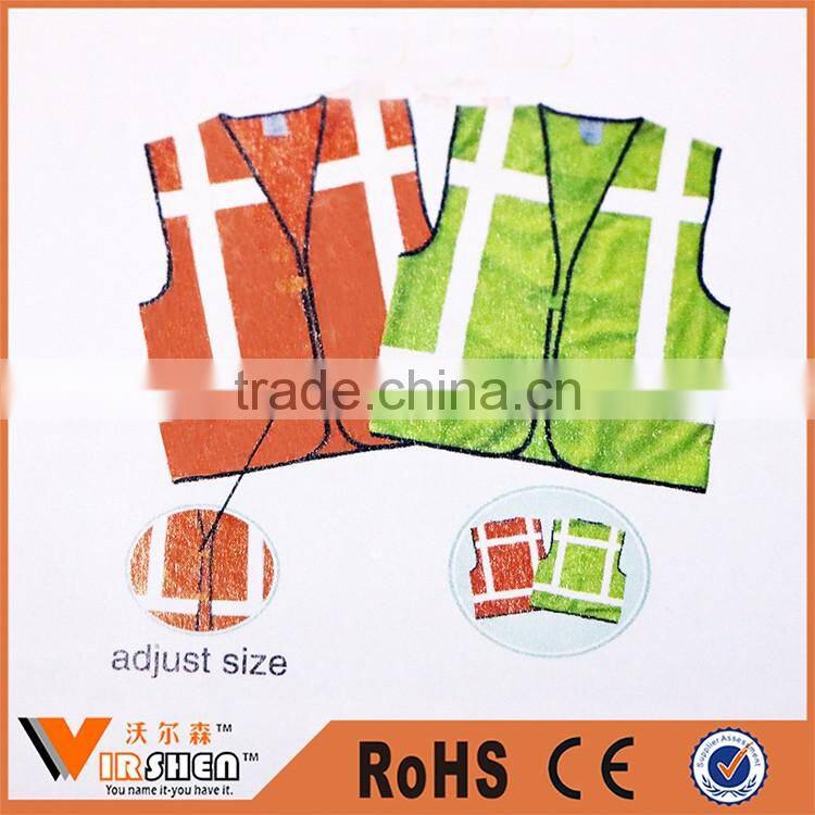 Reflective safety clothing airport walking safety vest with pockets
