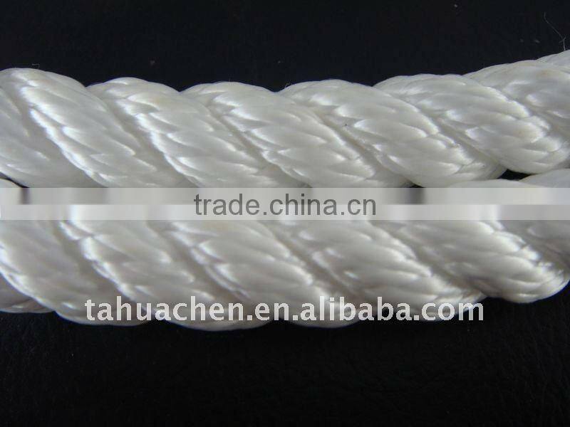 3 strands white pp twist rope
