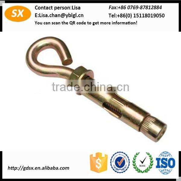 Dongguan fastener manufacturer decorative metal hooks/various screw hook/SS304 metal loop hook