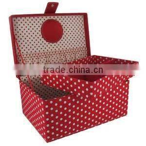 Best Antique Wooden Sewing Kit Box w/ Accessories