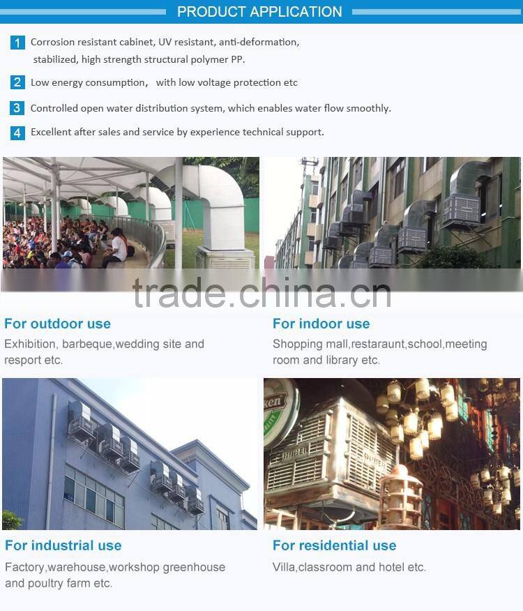 water powered commercial air conditioner/rooftop plastic evaporative cooler