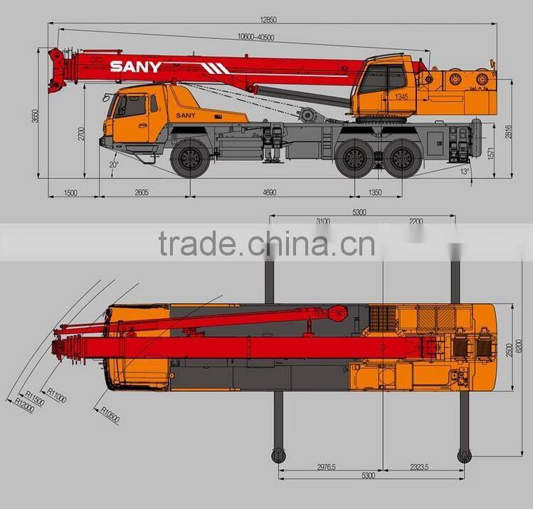 telescopic boom truck mounted crane SANY SPC300