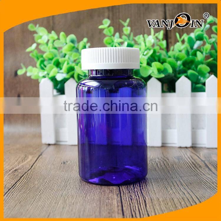 50ml Clear Blue Plastic Pill Bottle with Locking Lid