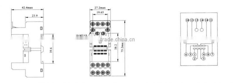 HEIGHT Hot Sale PX78704 Relay Socket /17 pin Relay Socket/general relay socket with High Quality Factory Price