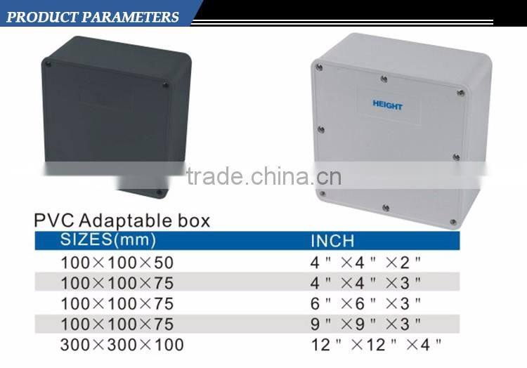 New Style PVC Junction Box Adaptable Customized Plastic Enclosure