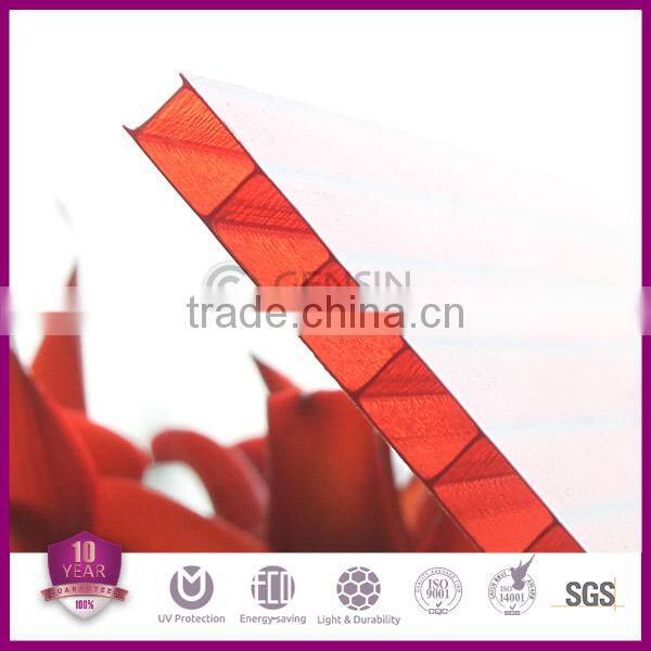 cheap twin-wall polycarbonate sheet greenhouse sheet, roofing sheet, awning sheet