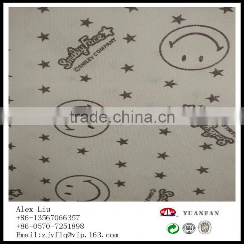 Custom all kinds of color and pattern of the printing non-woven fabric