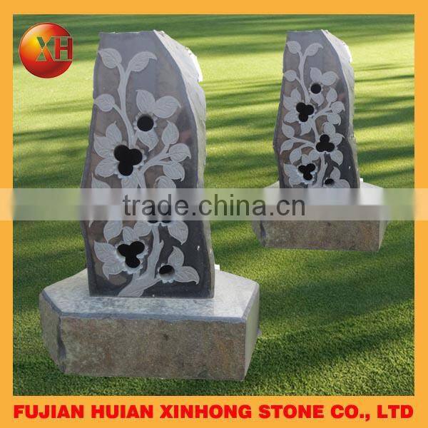 Modern garden designs handcarved nature stone fence lantern