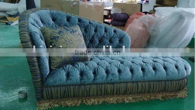 BISINI Classic Lounge Chair, European Style Comfortable Sofa Chair, Solid Wood with Fabric Chaise Lounge (BF01-X1188)