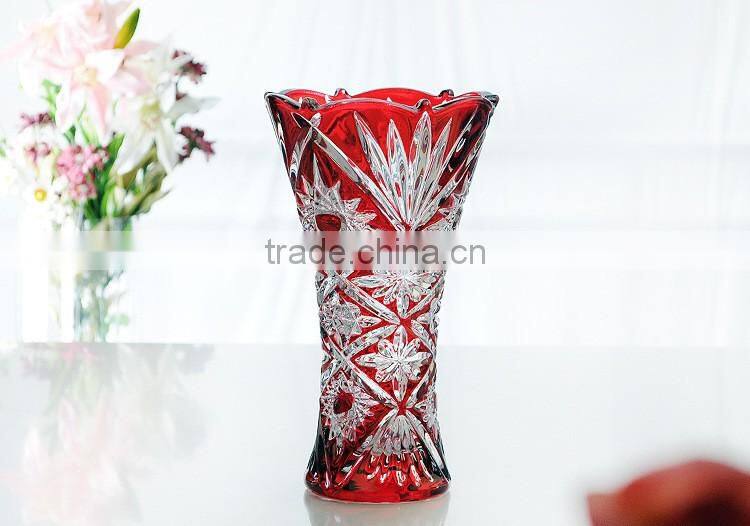 Attractive indoor flower arrangement container clear glass vase for wedding