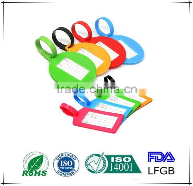 Top quality nice silicone bag tags silicon tag