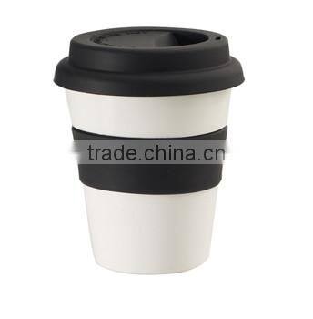 350ml glass mug with silicone lid