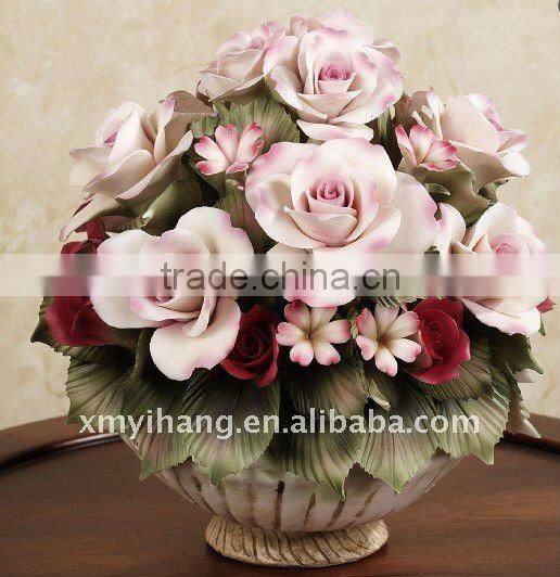 porcelain flower bouquet table centerpieces