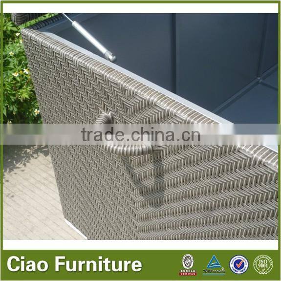 Outdoor cushion box rattan plastic storage box