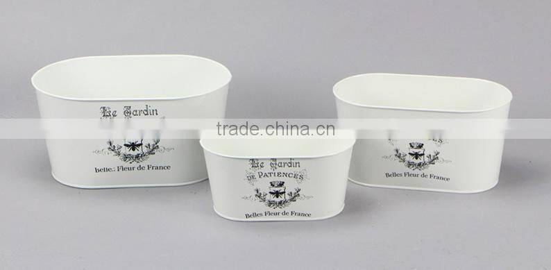 new style lavender Design oval metal plant pot for garden