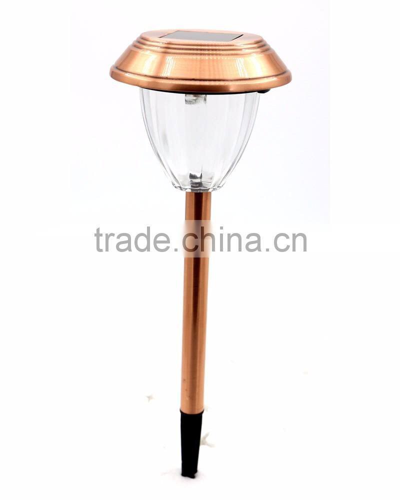 4pk Stainless Steel Solar Garden Lawn LED Path Light