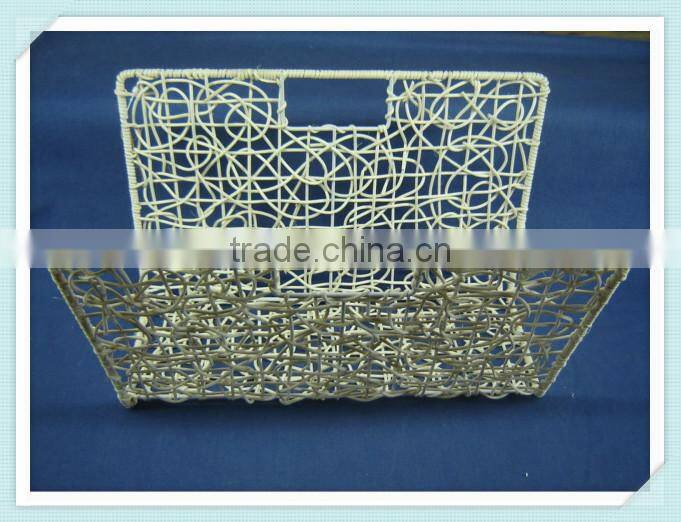 White rattan weaving storage holder