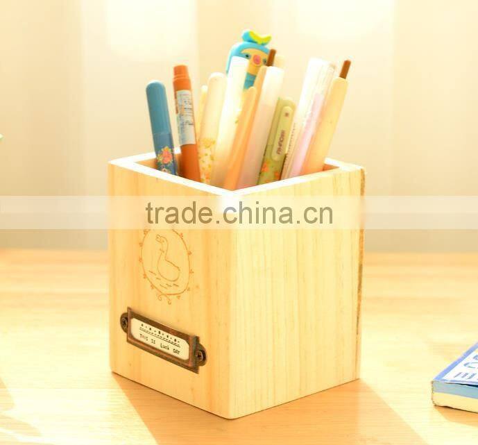 Hot Sale Custom cheap wooden pen container
