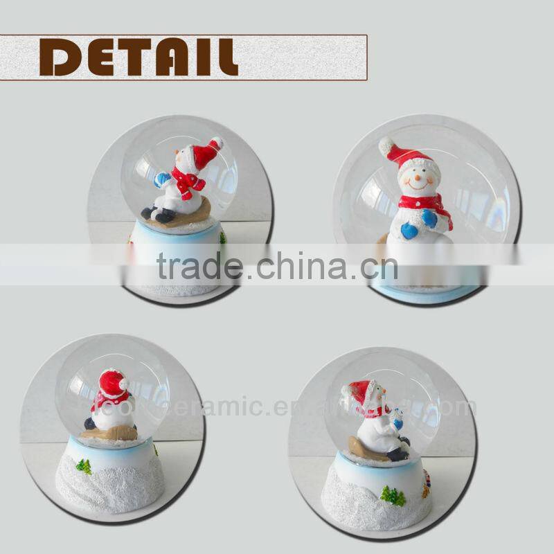 Bloom holiday resin snowman waterball