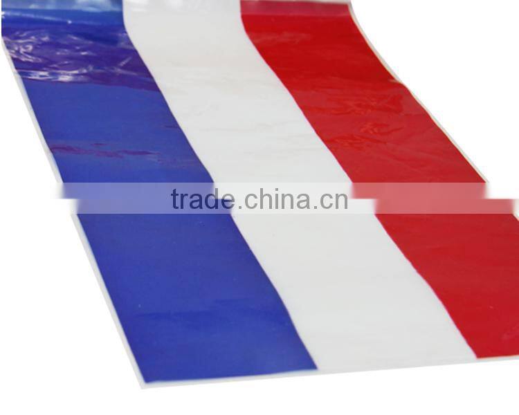 French horn, blue horn, horn with flag, cheering horn